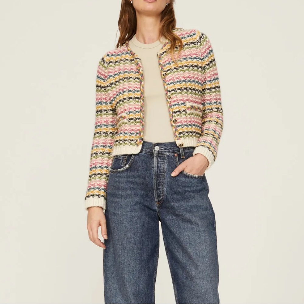 BA&SH BIANCA CARDIGAN - MULTICOLOR SIZE S - Picture 5 of 7